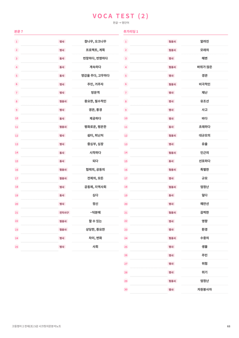 ❤️고등영어2 천재(조) 5강 [지문분석+단어장+파이널체크]❤️ by 대치동 시크릿_preview_68