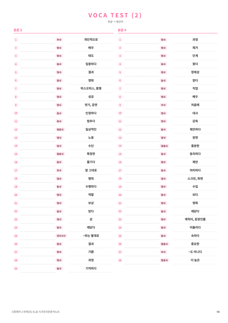 ❤️고등영어2 천재(조) SL강 [지문분석+단어장+파이널체크]❤️ by 대치동 시크릿_preview_48