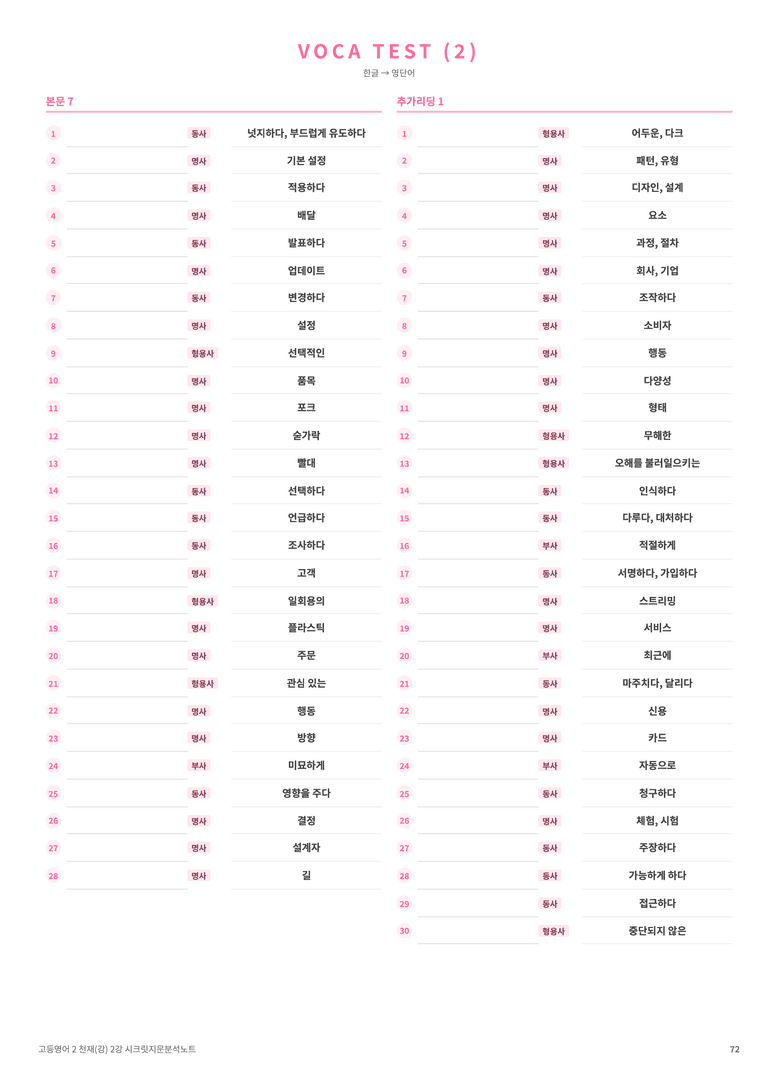 ❤️고등영어2 천재(강) 2강 [지문분석+단어장+파이널체크]❤️ by 대치동 시크릿_preview_72