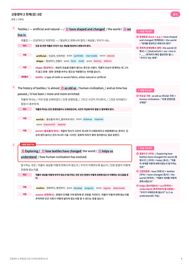 ❤️고등영어2 천재(강) 3강 [지문분석+단어장+파이널체크]❤️ by 대치동 시크릿_preview_4
