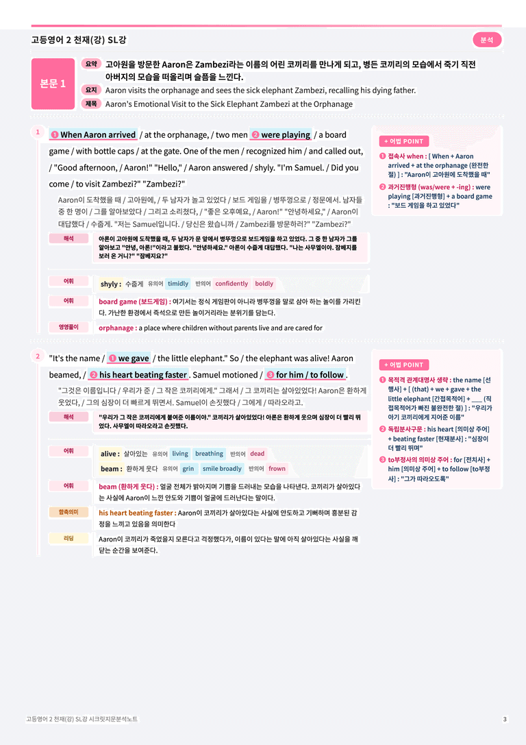 ❤️고등영어2 천재(강) SL강 [지문분석+단어장+파이널체크]❤️ by 대치동 시크릿_preview_3