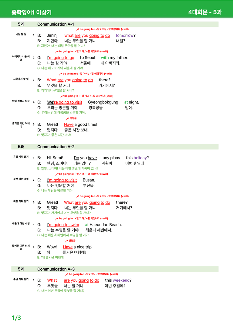 [22개정] 중학영어1 천재(이) 5-6과 본문분석 by 시드잉글리쉬_preview_19