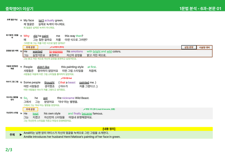 [22개정] 중학영어1 천재(이) 5-6과 본문분석 by 시드잉글리쉬_preview_36