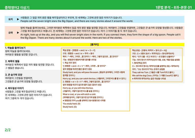 [22개정] 중학영어2 천재(이) 7-8-SL과 본문분석 by 시드잉글리쉬_preview_40