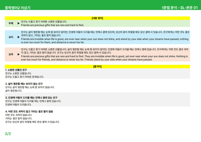 [22개정] 중학영어2 천재(이) 7-8-SL과 본문분석 by 시드잉글리쉬_preview_76