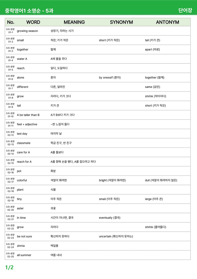 [22개정] 중학영어1 천재(소) 5-6과 본문분석 by 시드잉글리쉬_preview_29