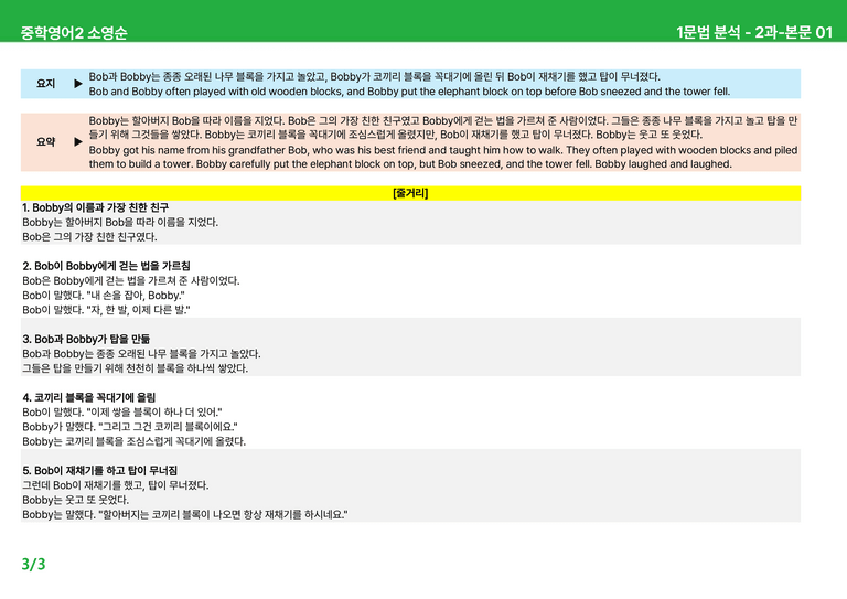 [22개정] 중학영어2 천재(소) 1-2과 본문분석 by 시드잉글리쉬_preview_39