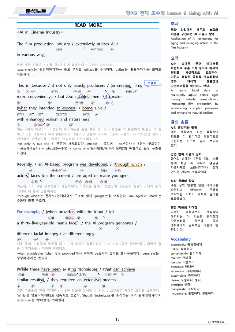 고등영어2 천재 조수경 분석노트 6강 6과 by 메이플북스 22년 개정_preview_13