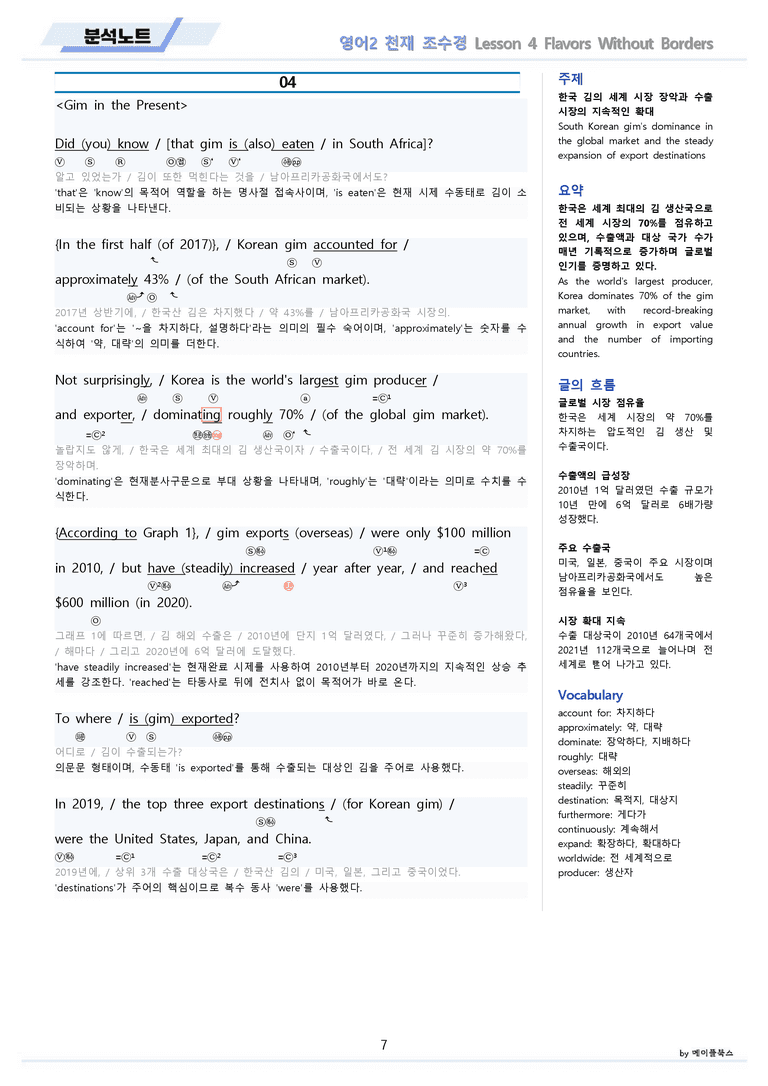 영어2 천재 조수경 분석노트 변형문제 워크북 올인원 4강 4과 메이플북스_preview_7