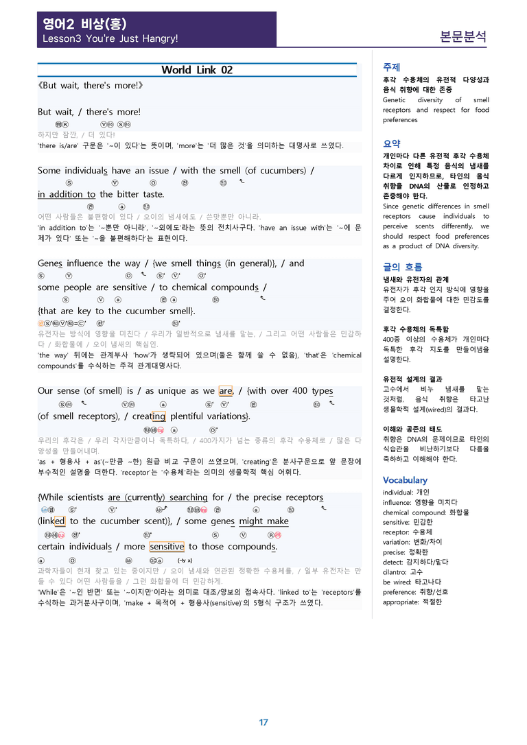 [1등급의 모든 핵심] 고등 영어 Ⅱ 비상(홍) 3과 분석노트_preview_17