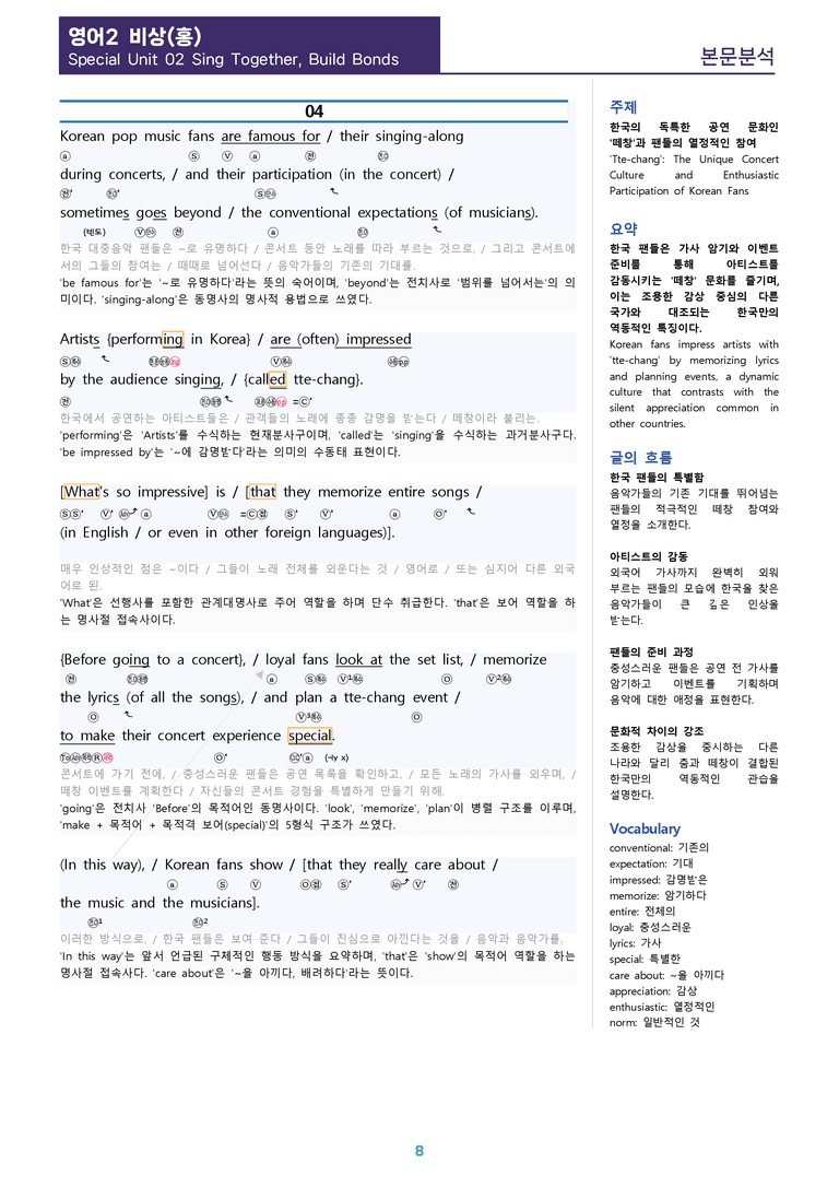 [1등급의 모든 핵심] 고등 영어 Ⅱ 비상(홍) SL2 분석노트_preview_8