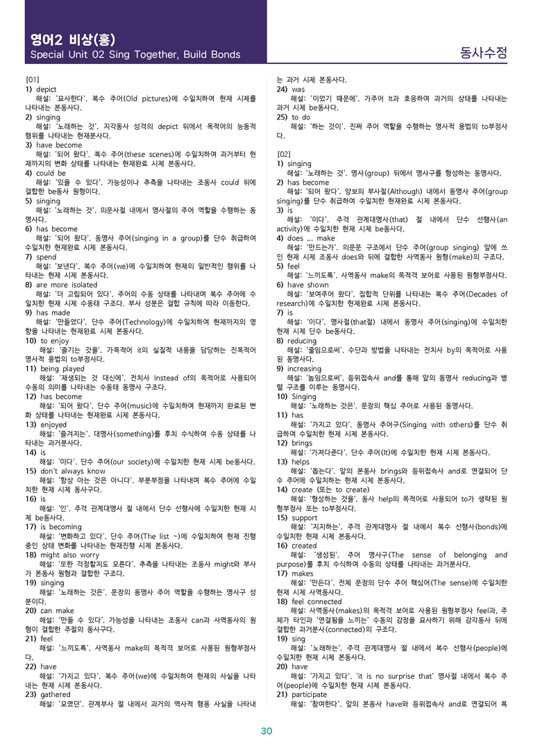 [1등급의 모든 핵심] 고등 영어 Ⅱ 비상(홍) SL2 워크북_preview_30