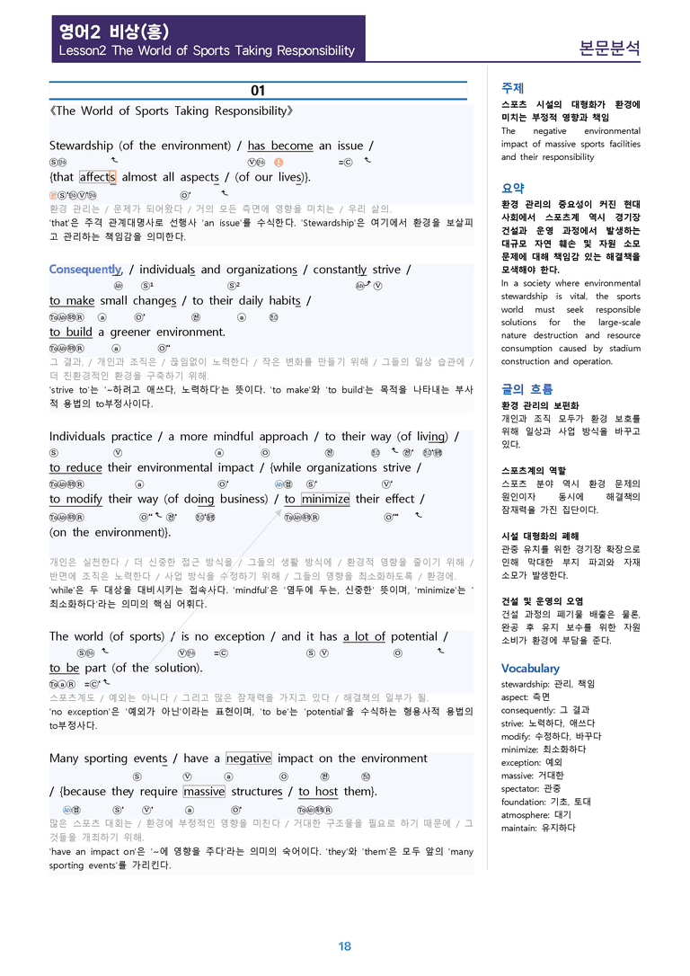 [1등급의 모든 핵심] 고등 영어 Ⅱ 비상(홍) 전체 분석노트 전체통합 할인_preview_18