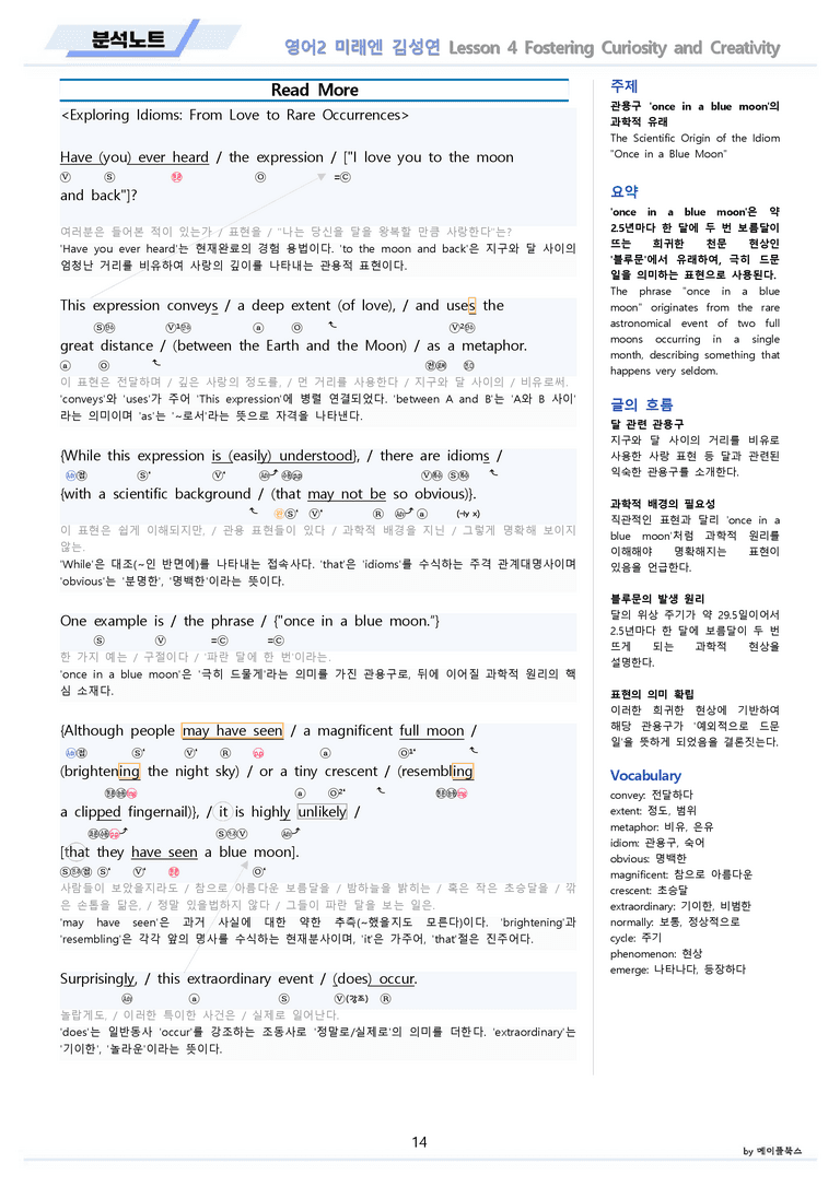 고등영어2 미래엔 김성연 분석노트 4강 4과 by 메이플북스 22년 개정_preview_14