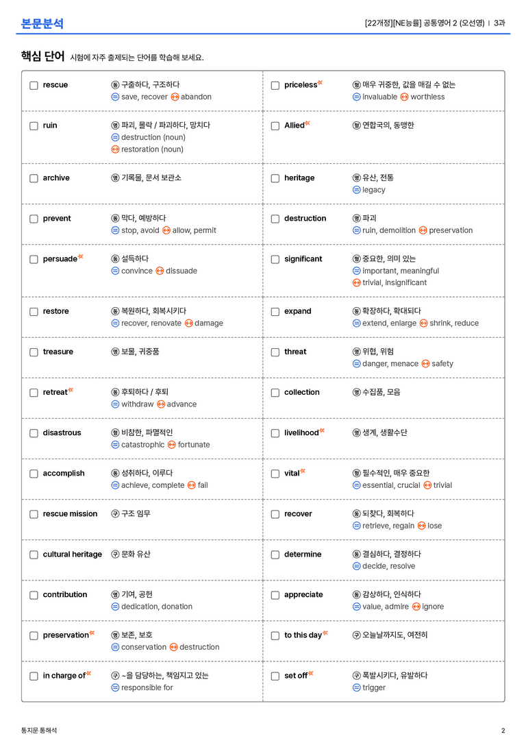 [NE능률] 공통영어 2 (오선영) 3과 | STEP1 본문분석_preview_2