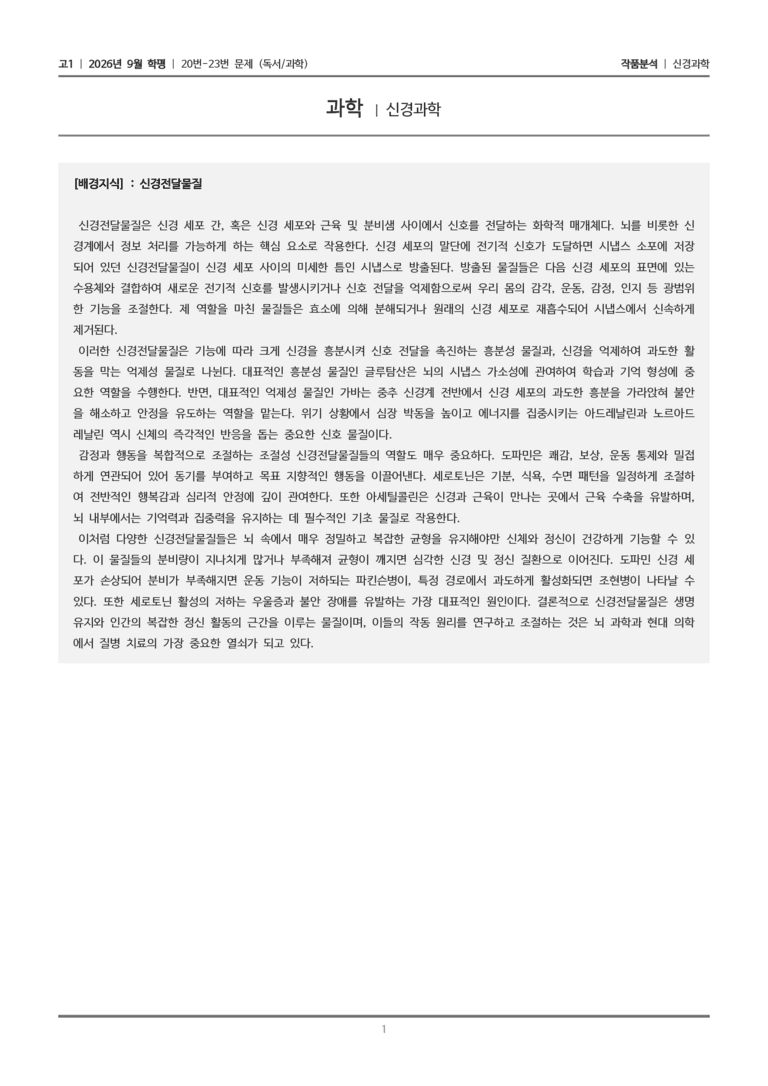 [고1] 2026년 9월 학평 20-23번 (독서 과학)_작품분석_preview_1