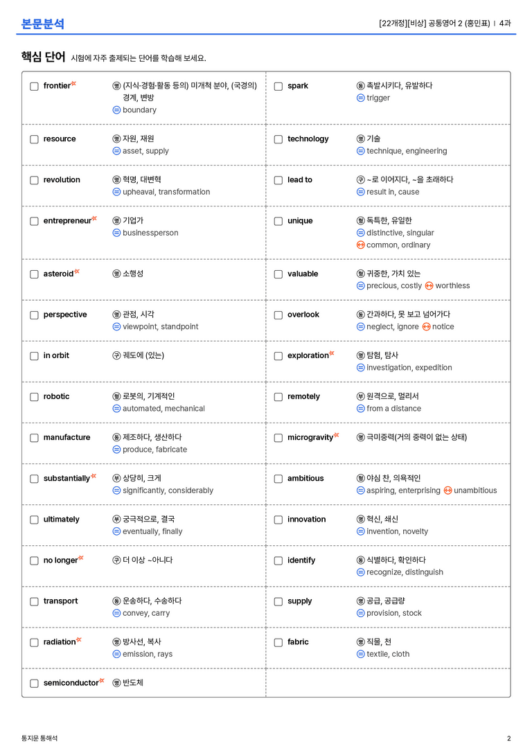 [비상] 공통영어 2 (홍민표) 4과 | STEP1 본문분석_preview_2