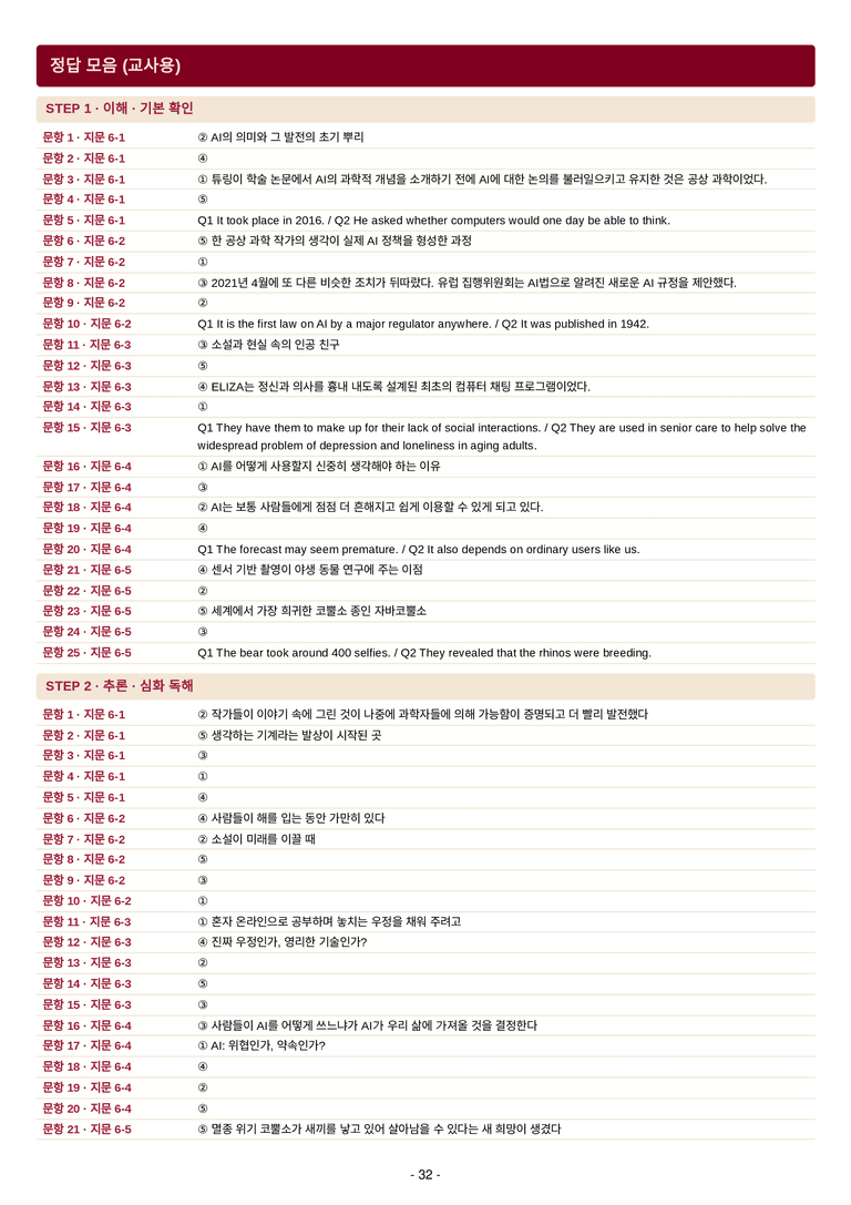 영어 독해와 작문(김) 06단원 7단계 변형문제 [110제] by 수능영어크루_preview_63