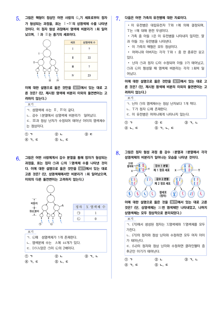 1-2 사람의 유전병 | STEP2 최다빈출대표유형_preview_2