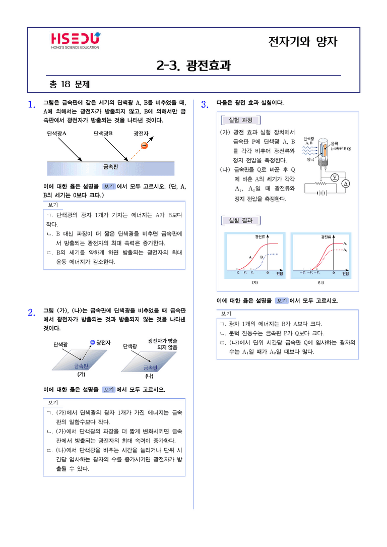 2-3 광전 효과 | STEP2 최다빈출대표유형_preview_1