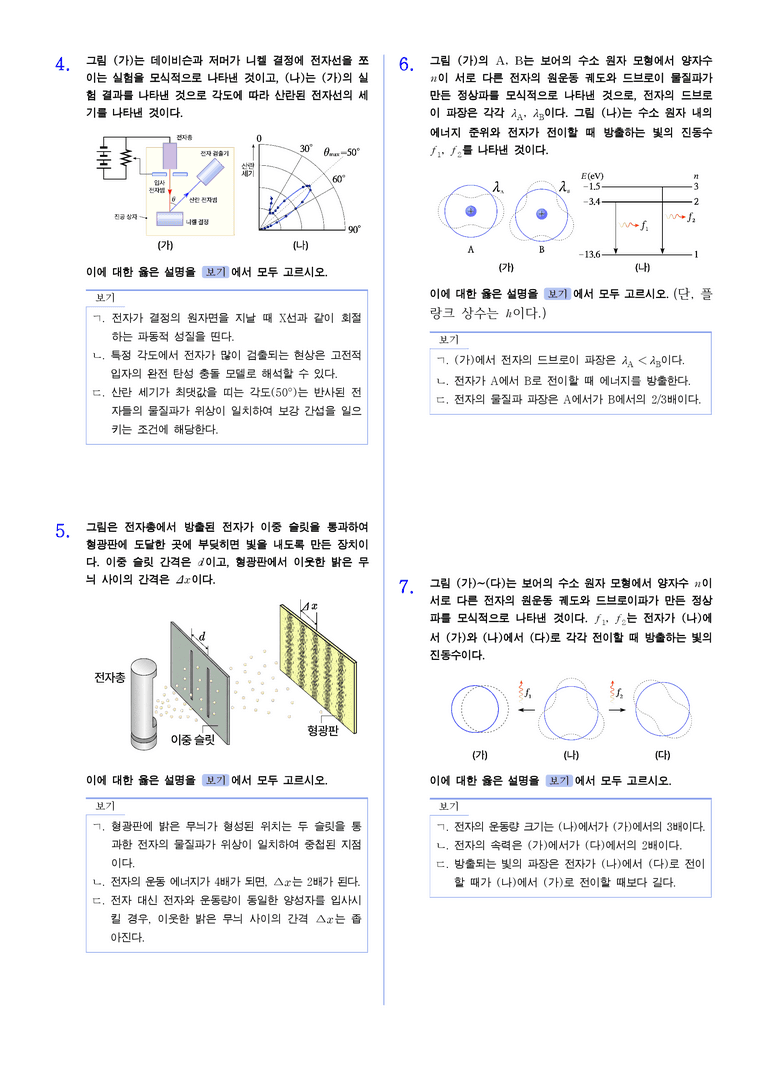 3-1 입자-파동, 이중성과 확률 파동 | STEP2 최다빈출대표유형_preview_2