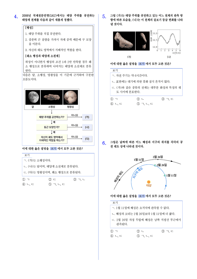 1-4 행성과 소천체의 특징 | STEP2 최다빈출대표유형_preview_2