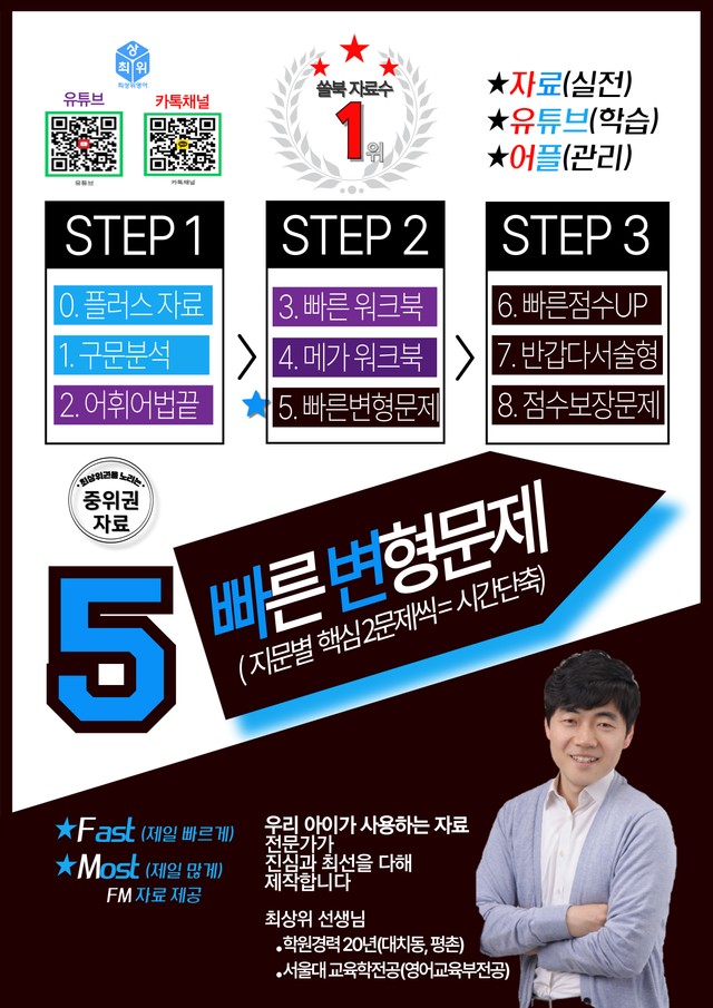 product-thumbImg-5번 자료=빠른 변형 80제, 고급영어독해, 비문학 읽기 Field 1