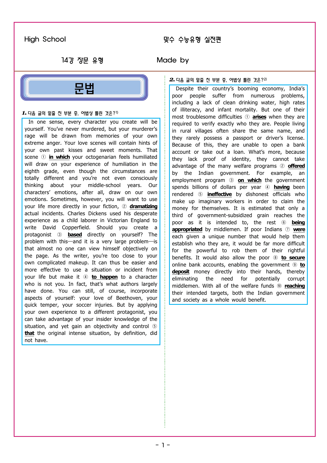 맞수 수능유형 실전편 14강 장문 유형_preview_undefined