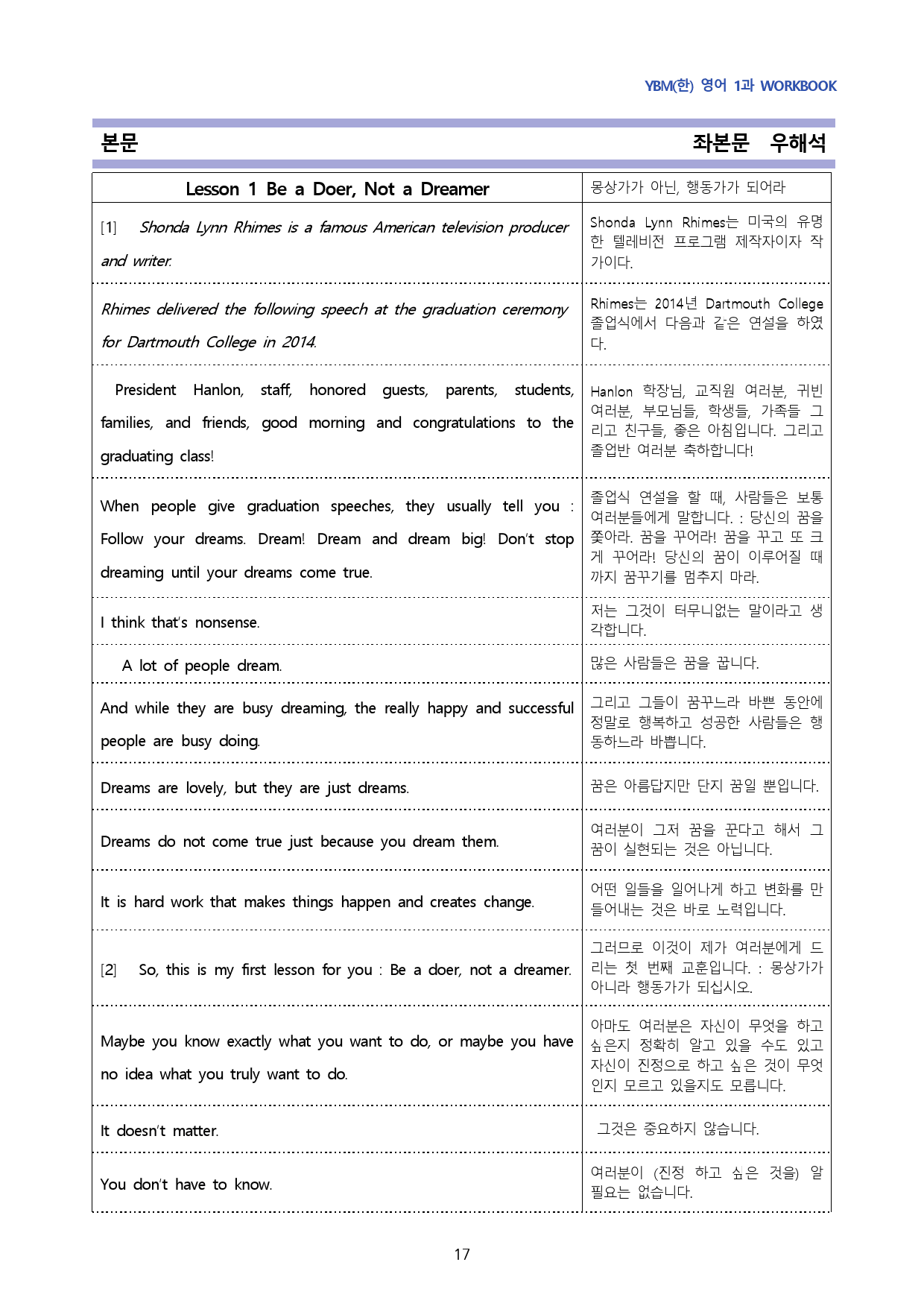 YBM(한) 영어 1과 단계별 복습(7단계)_preview_17