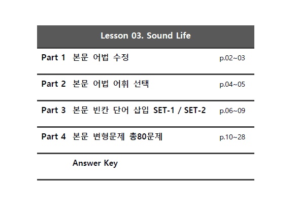 영어 능률 김 3과 변형문제_promotion