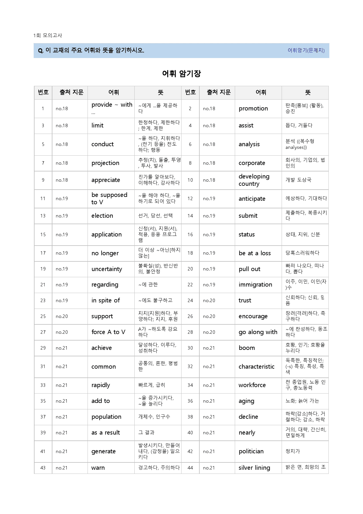 Reading Booster 영어독해 모의고사 15회 19년 1회_preview_1