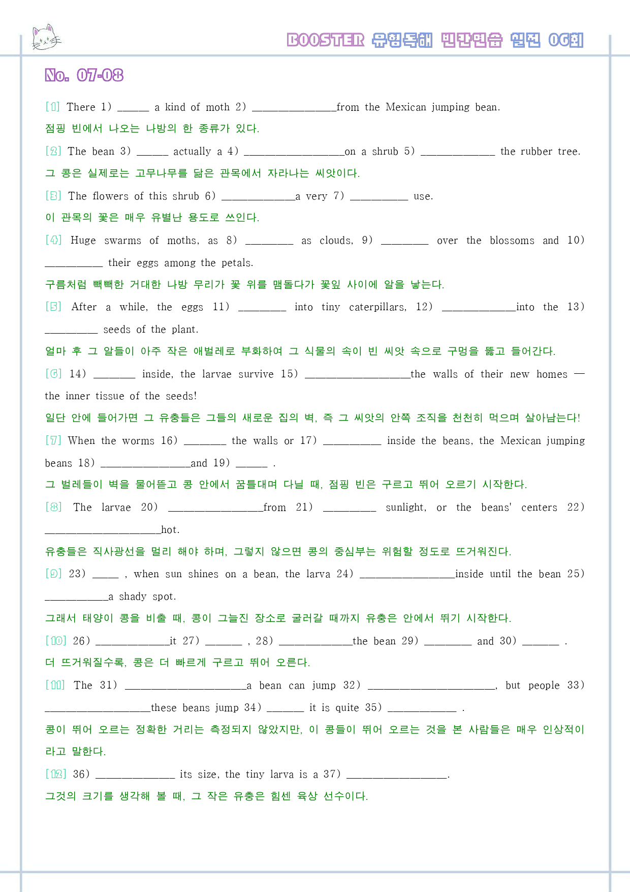 부스터 유형독해 booster 변형문제 워크북 실전 6회 6강 6과 6_preview_24