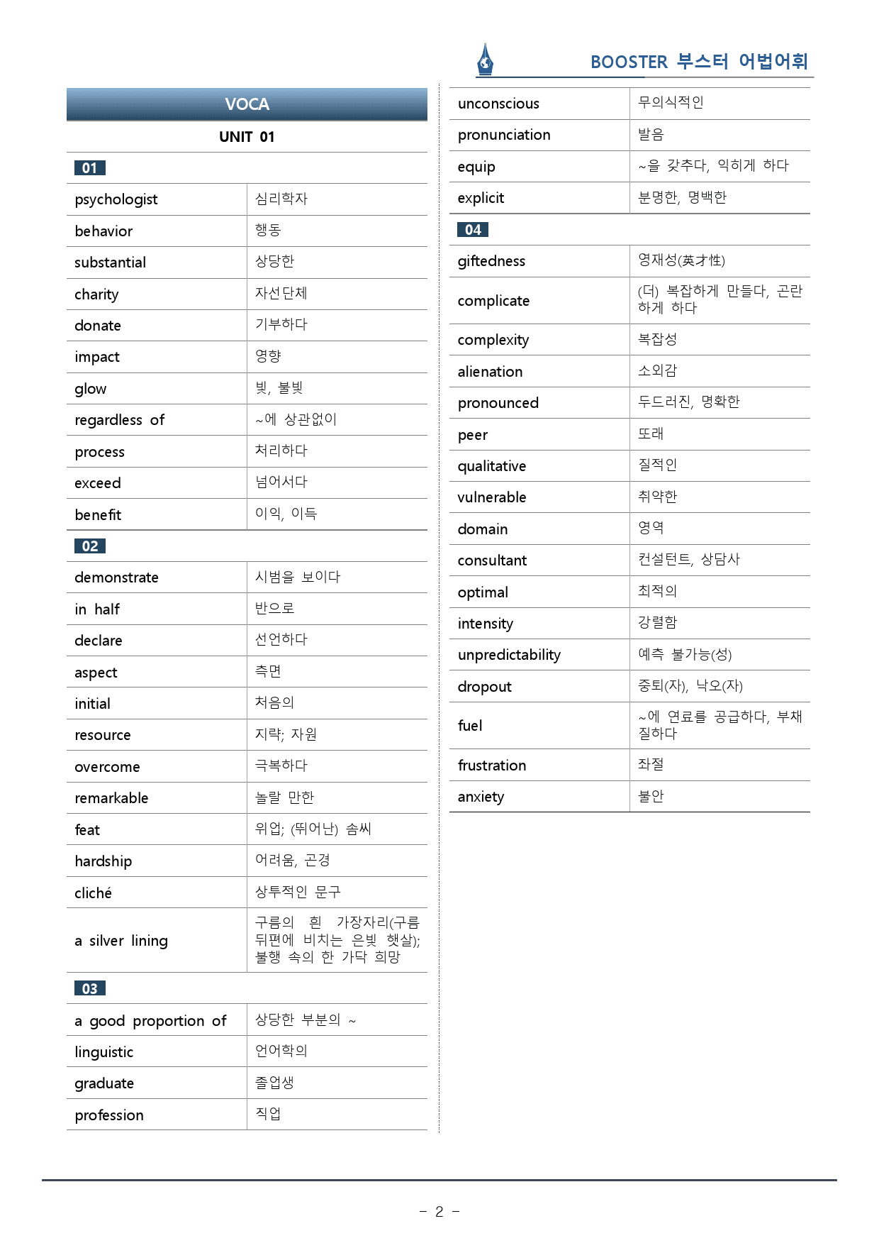 2023 부스터 어법어휘_UNIT 01 주어동사 수일치_워크북(29p) _preview_2