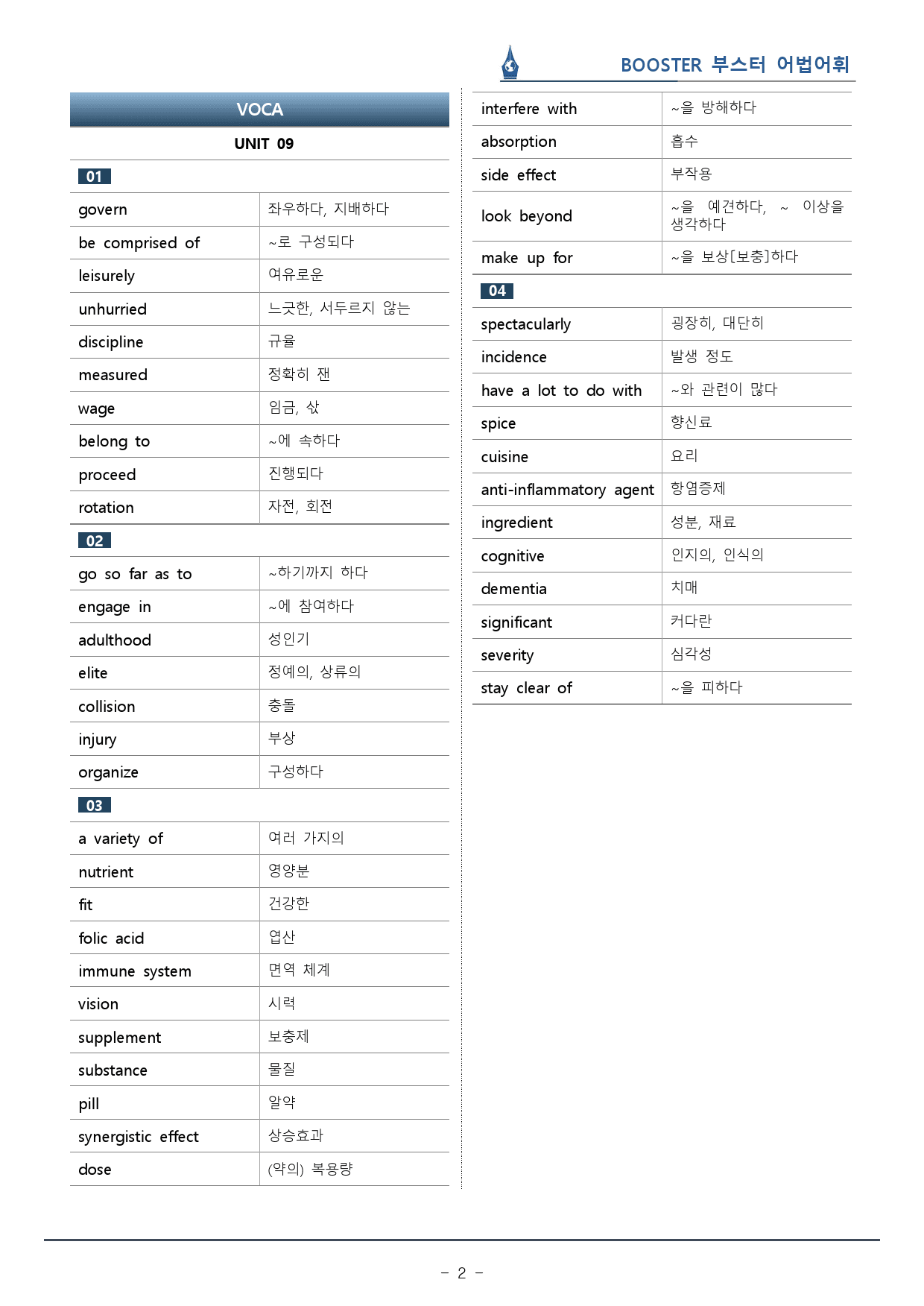 2023 부스터 어법어휘_UNIT 09 형용사/부사_워크북(30p) _preview_2