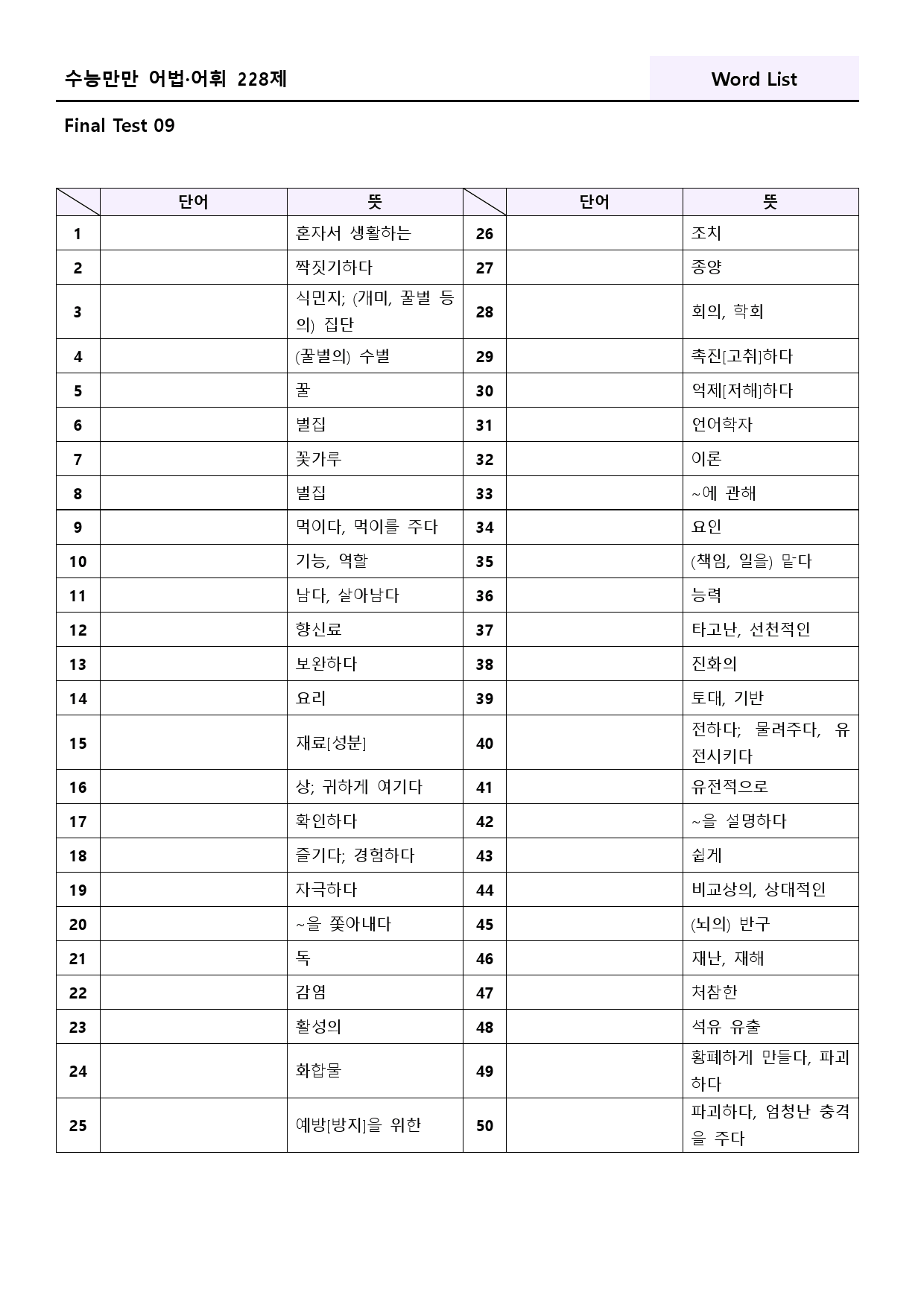 수능만만 228제 워크북 final test 9 9강 205 - 210_preview_43