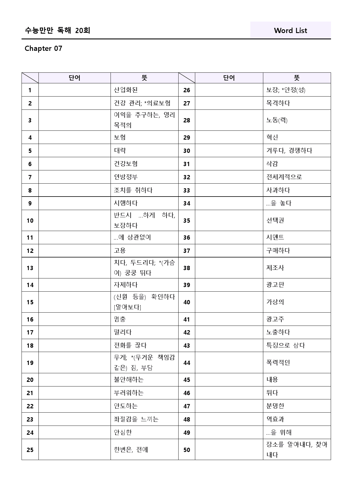 수능만만 영어독해 20 회 워크북 한줄해석 7 07 7강 7회 7과_preview_158
