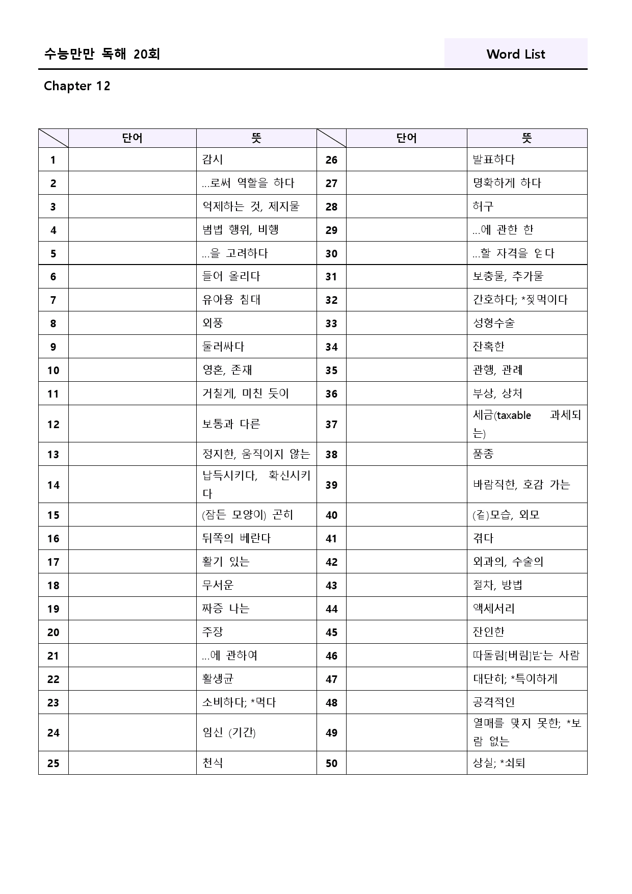 수능만만 영어독해 20 회 워크북 한줄해석 12 12강 12회 12과_preview_157
