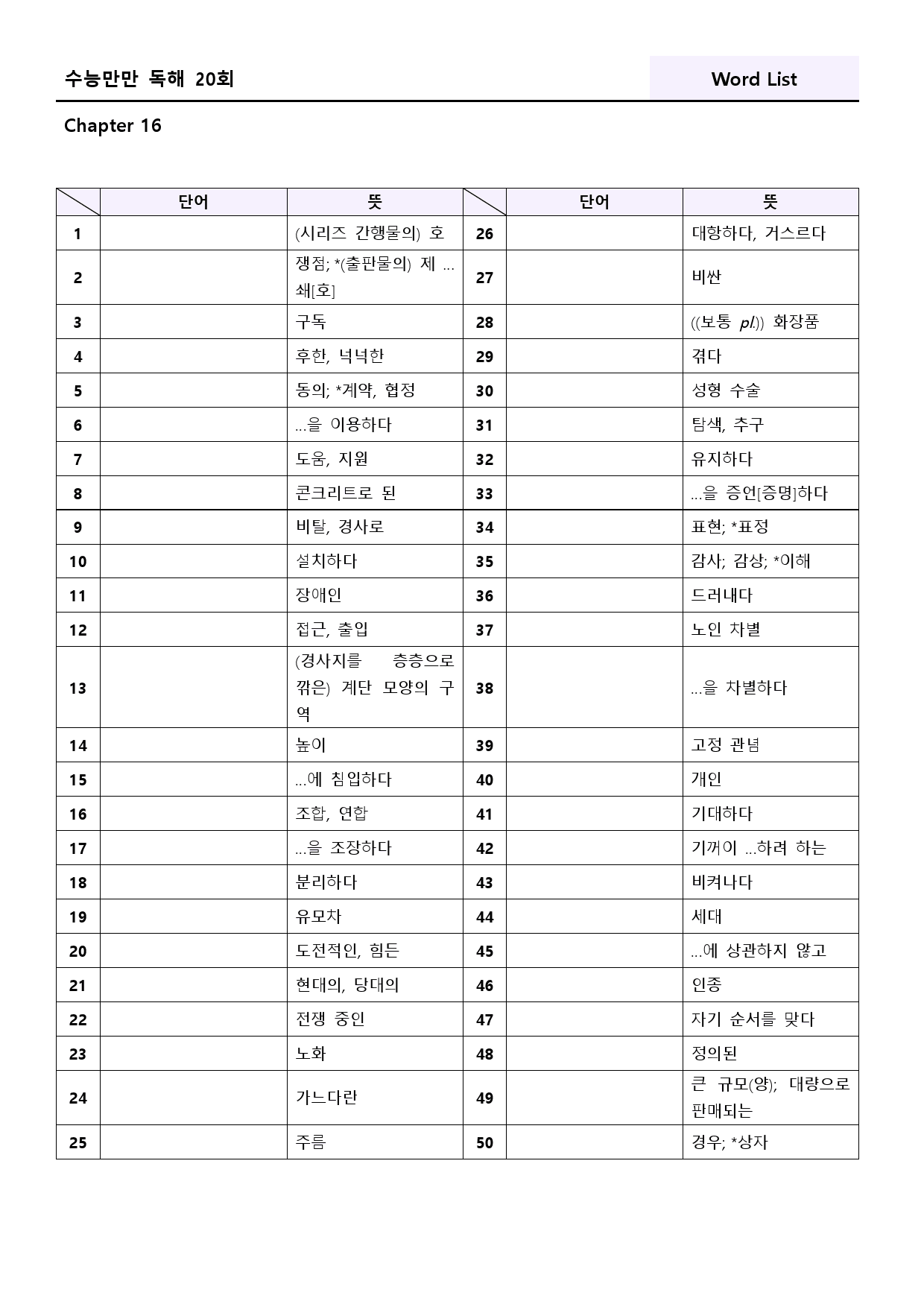 수능만만 영어독해 20 회 워크북 한줄해석 16 16강 16회 16과_preview_158