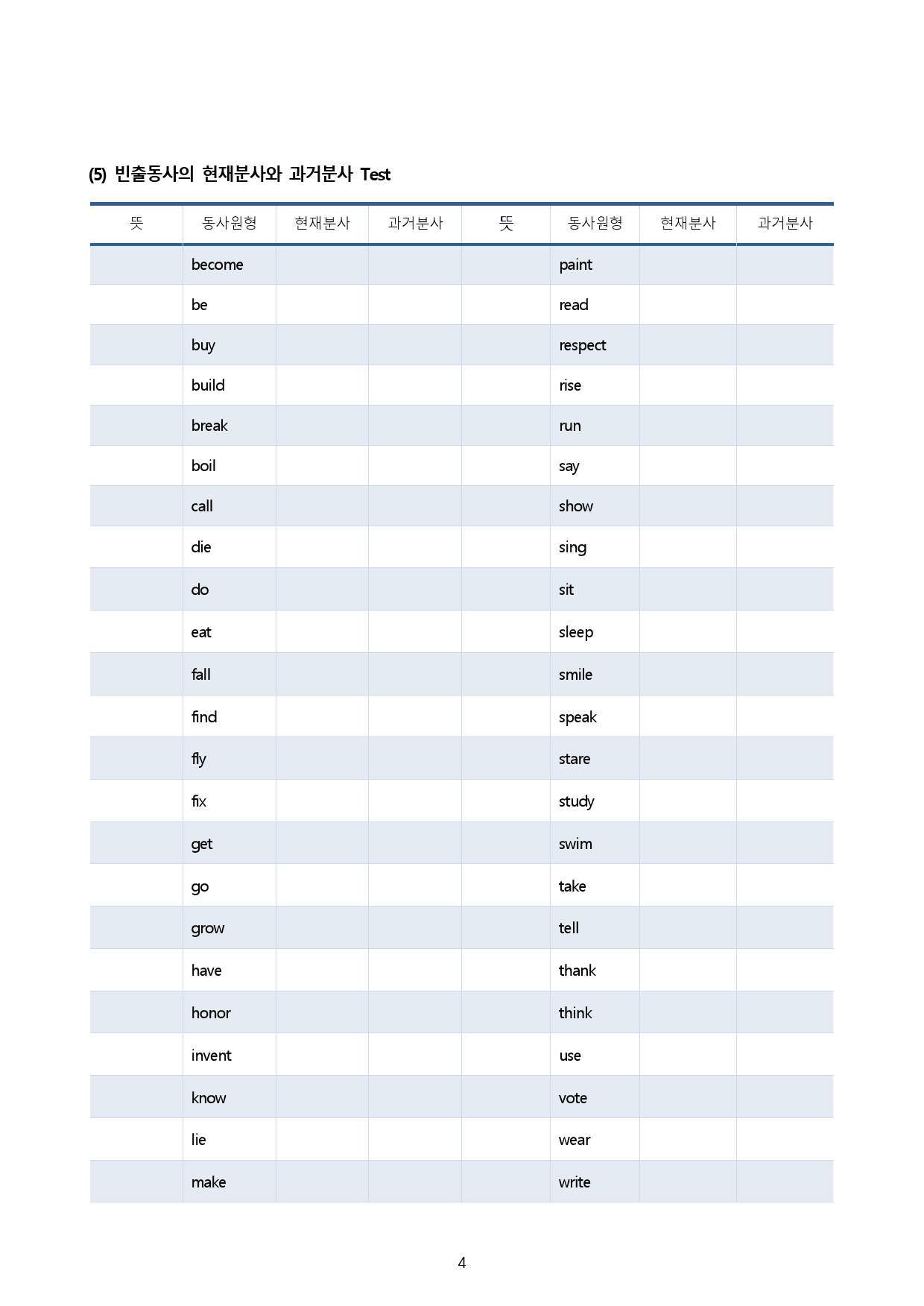 중3문법 -명사를 수식하는 분사(YBM박 2과) 50제_preview_4