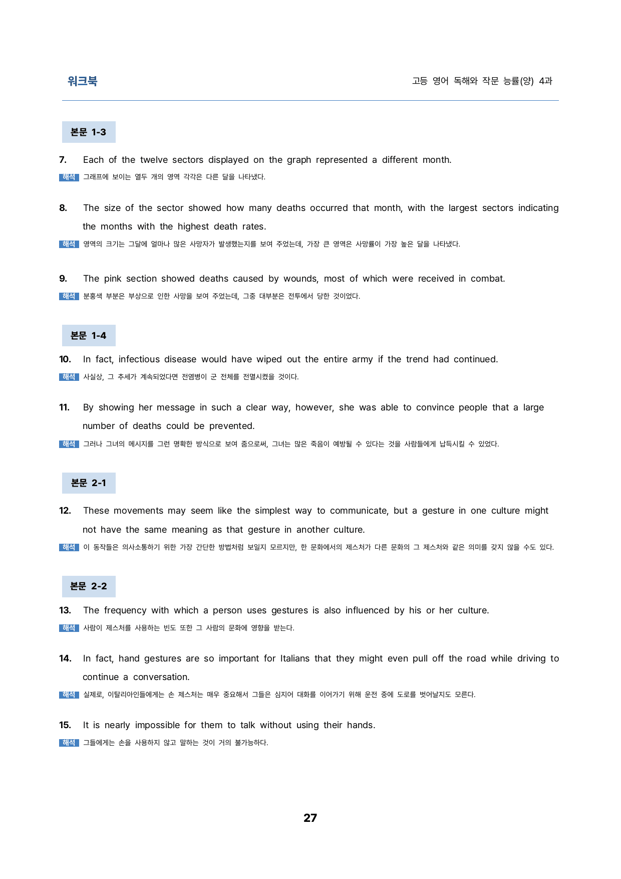 영독작 능률(양) 4과 밑줄어법, 빈칸 순서 삽입 선별중요문장 서술형_preview_27