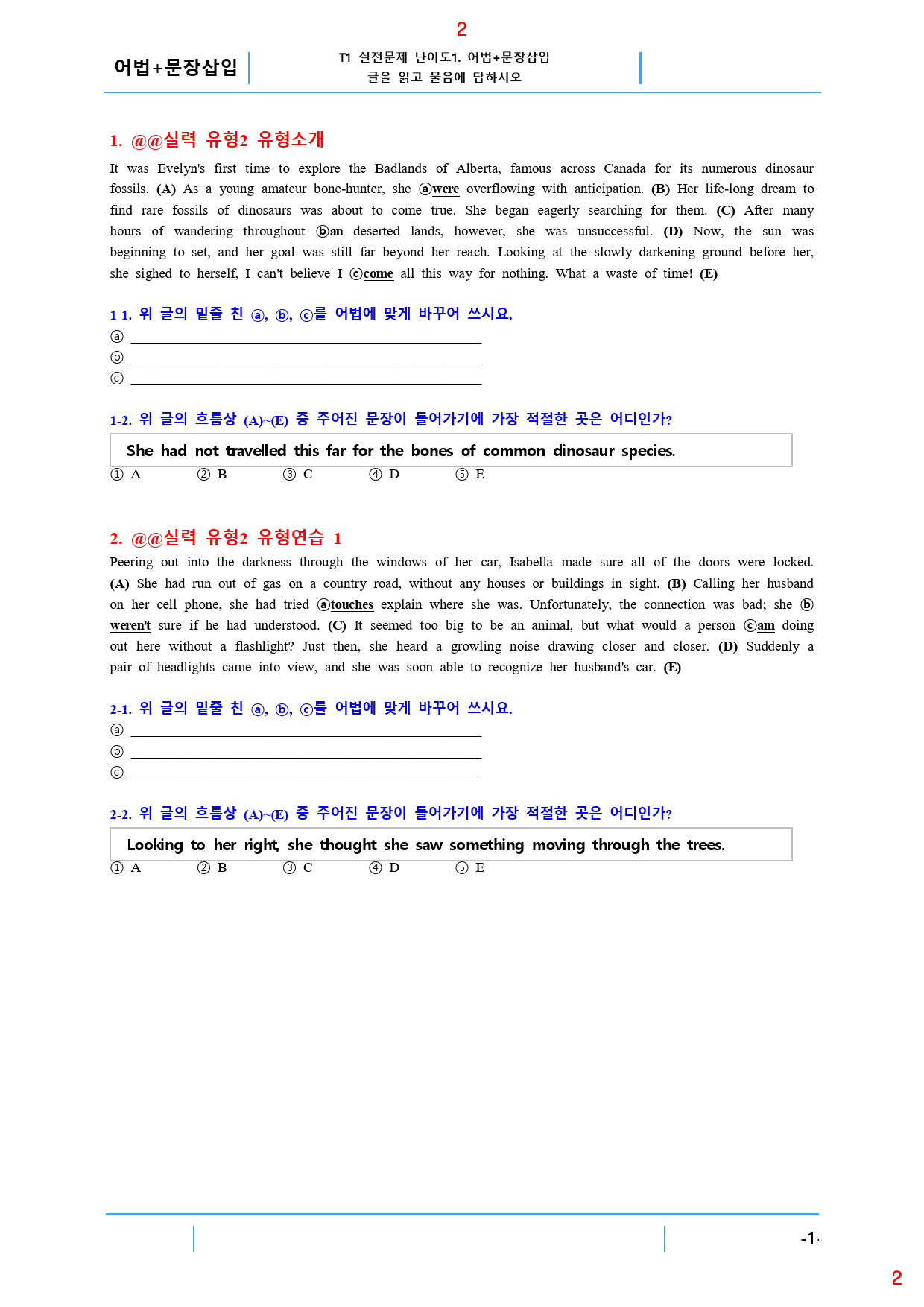 수능유형 PICK 실력 T1. 어법+문장삽입, 79쪽 258제_preview_2