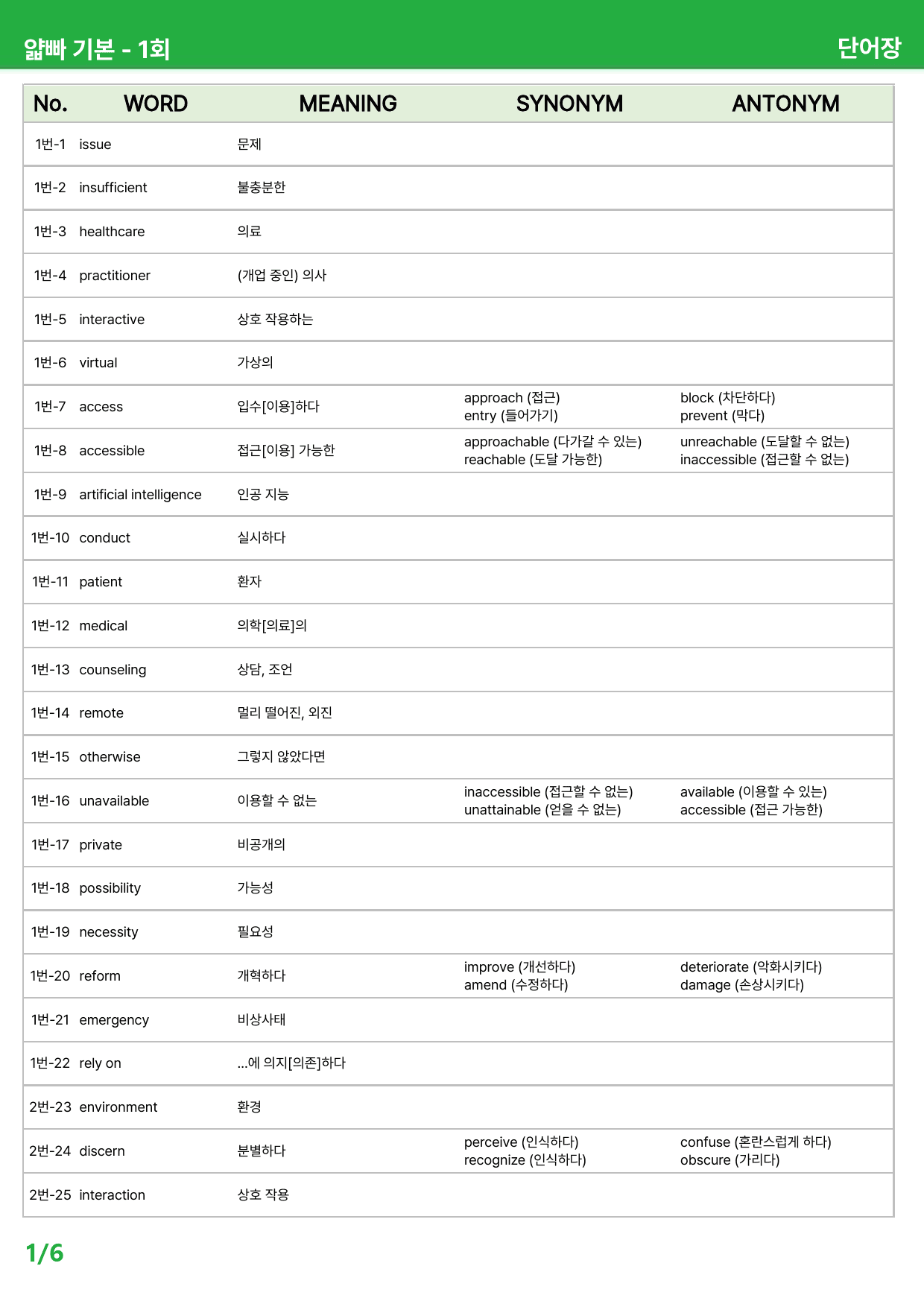 얇고 빠른 수능 독해 기본 미니 모의고사 01회 - 본문분석, 단어장_preview_43
