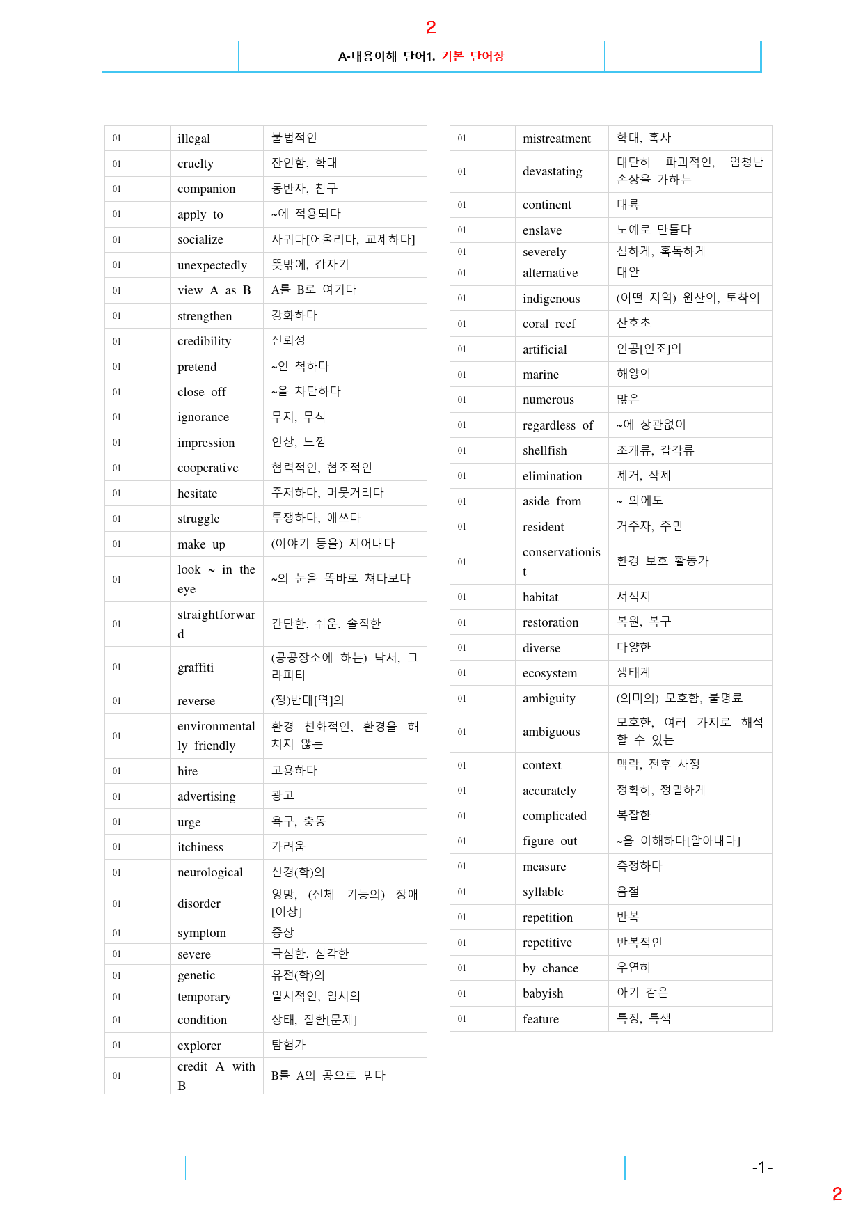 빠바 구문독해 1과 본문분석_preview_2