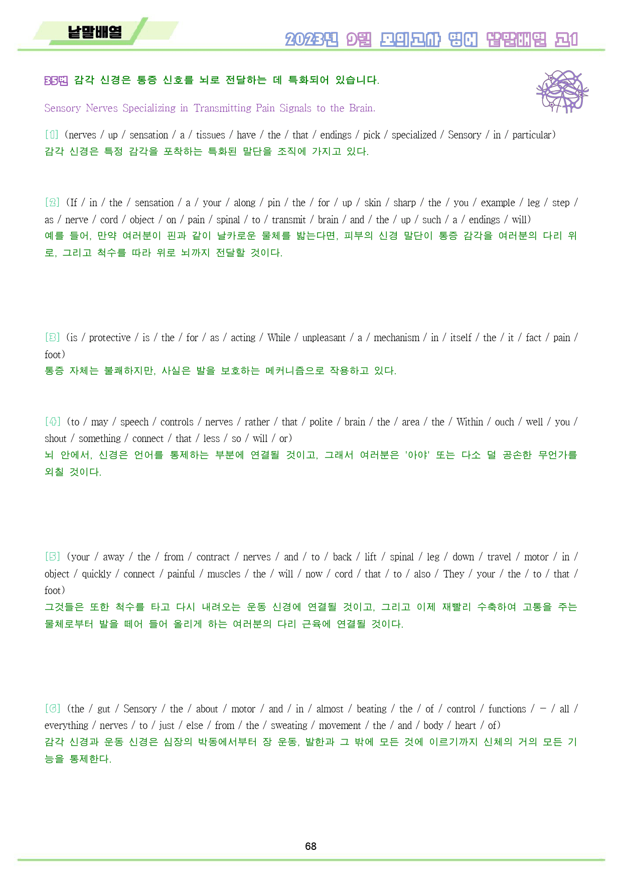 2023년 9월 고1 모의고사 영어 워크북 8종_preview_69