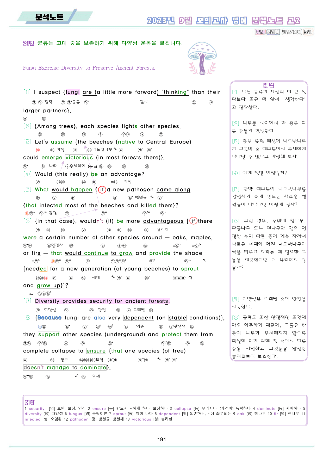 2023년 9월 고2 모의고사 영어 분석 노트 워크북 8종_preview_192