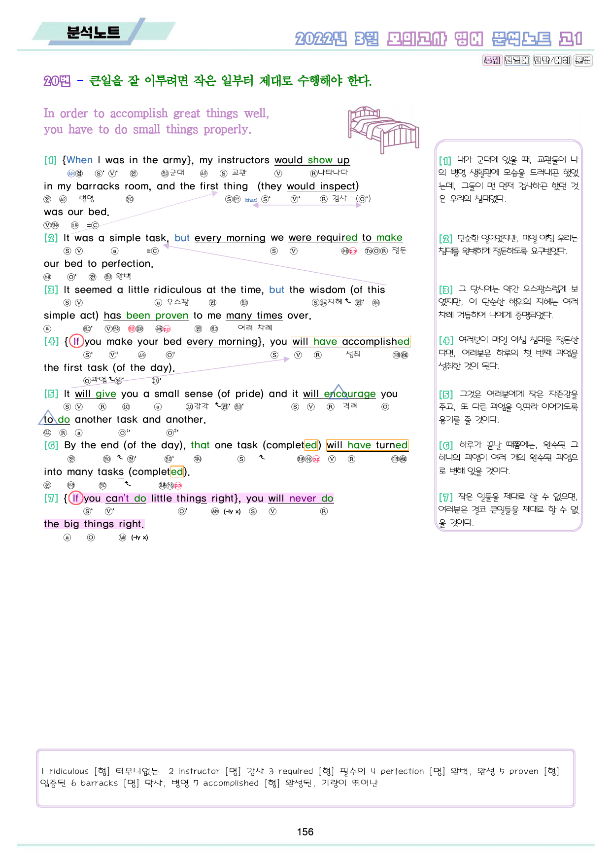 2022년 3월 고1 모의고사 영어 분석 노트 워크북 8종_preview_157