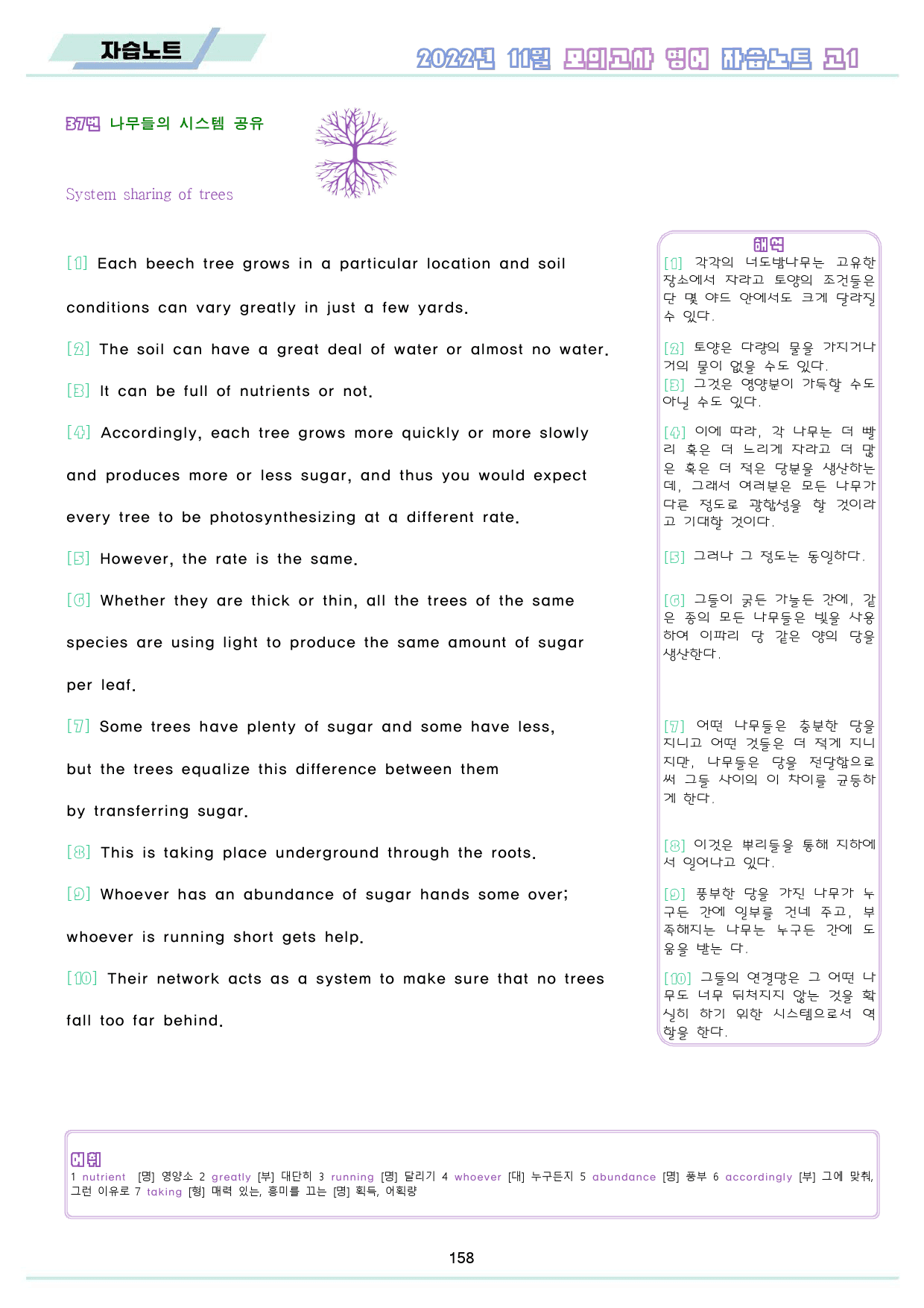 2022년 11월 고1 모의고사 영어 분석 노트 워크북 8종_preview_159