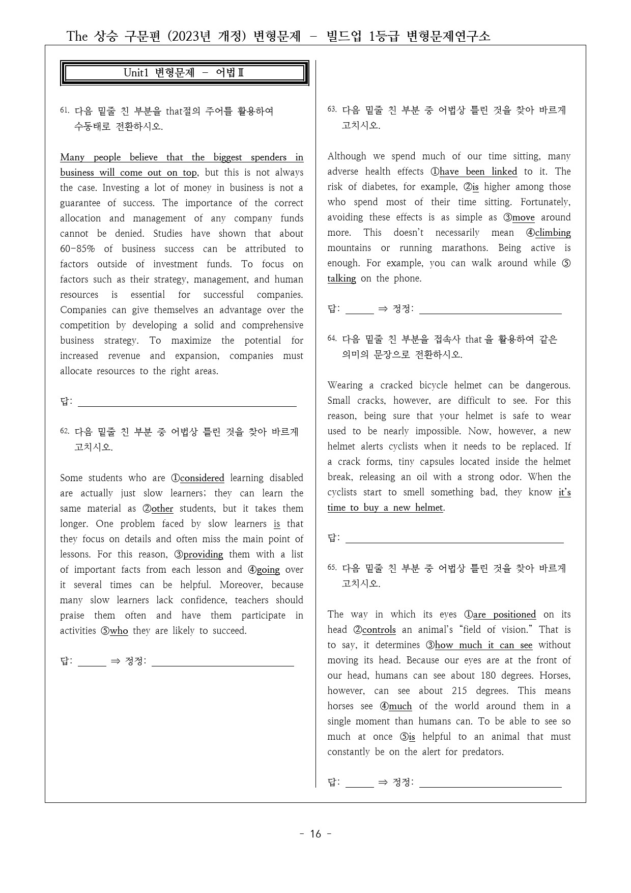 The 더 상승 구문편(2024년) Unit 01 (주어찾기1) 변형문제_preview_16