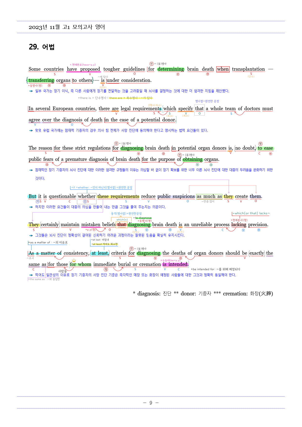 2023년11월 고1 모의고사영어 내신대비용 손글씨분석-아삭영어(무채색)_preview_10