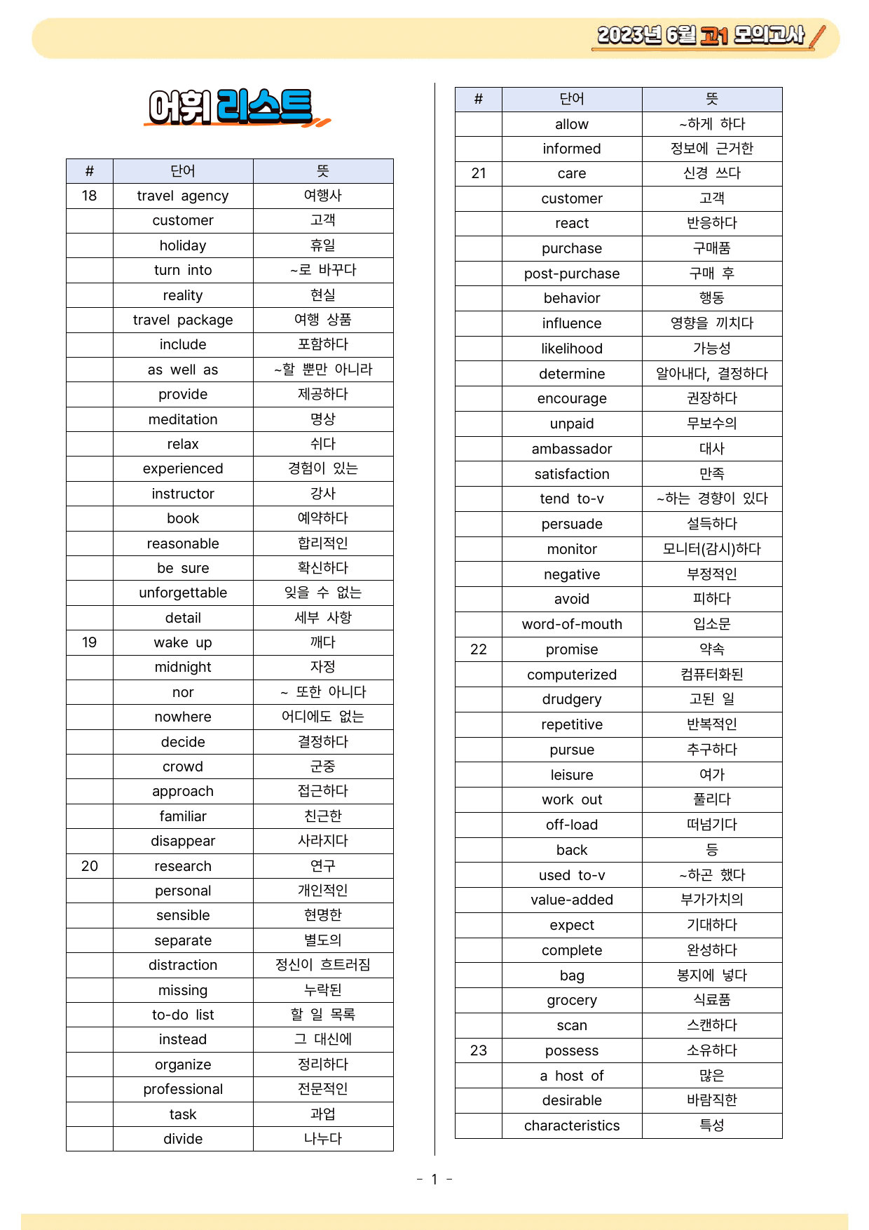 2023년 6월 고1 영어 모의고사 단계별복습 변형문제 워크북_preview_2